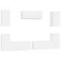 Set de muebles para TV 7 piezas madera contrachapada blanco de , Muebles TV - Ref: Foro24-3114302, Precio: 275,38 €, Descuent...