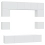 Set de muebles para TV 8 piezas madera contrachapada blanco de , Muebles TV - Ref: Foro24-3114406, Precio: 286,58 €, Descuent...