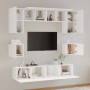 Set de muebles para TV 8 piezas madera contrachapada blanco de , Muebles TV - Ref: Foro24-3114406, Precio: 286,58 €, Descuent...