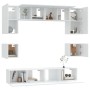 Set de muebles para TV 8 piezas madera contrachapada blanco de , Muebles TV - Ref: Foro24-3114406, Precio: 286,58 €, Descuent...