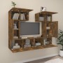 Set de muebles de TV 6 pzas madera contrachapada roble ahumado de , Muebles TV - Ref: Foro24-3114459, Precio: 177,95 €, Descu...