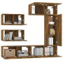 Set de muebles de TV 6 pzas madera contrachapada roble ahumado de , Muebles TV - Ref: Foro24-3114555, Precio: 185,29 €, Descu...