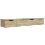 Armarios de pared 2 uds contrachapada roble Sonoma 68x30x20 cm de , Estantes y estanterías - Ref: Foro24-3115894, Precio: 97,...