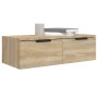 Armarios de pared 2 uds contrachapada roble Sonoma 68x30x20 cm de , Estantes y estanterías - Ref: Foro24-3115894, Precio: 97,...