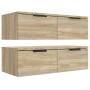 Armarios de pared 2 uds contrachapada roble Sonoma 68x30x20 cm de , Estantes y estanterías - Ref: Foro24-3115894, Precio: 97,...
