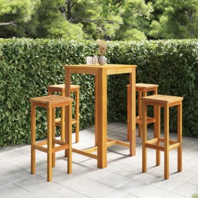 Juego muebles de bar para jardín 5 pzas madera de acacia maciza de , Conjuntos de jardín - Ref: Foro24-3116015, Precio: 345,4...