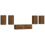 Set de muebles de TV 6 pzas madera contrachapada roble ahumado de , Muebles TV - Ref: Foro24-3120263, Precio: 178,26 €, Descu...