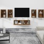 Set de muebles de TV 6 pzas madera contrachapada roble ahumado de , Muebles TV - Ref: Foro24-3120263, Precio: 178,26 €, Descu...