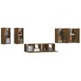 Set de muebles de TV 6 pzas madera contrachapada roble ahumado de , Muebles TV - Ref: Foro24-3120263, Precio: 178,26 €, Descu...