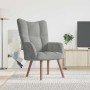 Sillón de relax de terciopelo gris claro en Sillones | Comprar online en Foru.es