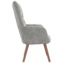Sillón de relax de terciopelo gris claro en Sillones | Comprar online en Foru.es