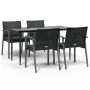 Juego comedor jardín 5 piezas y cojines ratán sintético y acero de , Conjuntos de jardín - Ref: Foro24-3186975, Precio: 417,5...