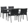 Juego comedor jardín 5 piezas y cojines ratán sintético y acero de , Conjuntos de jardín - Ref: Foro24-3186975, Precio: 417,5...
