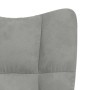 Sillón de relax de terciopelo gris claro en Sillones | Comprar online en Foru.es