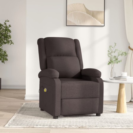 Sillón de masaje eléctrico tela marrón oscuro de , Sillones de masaje eléctricos - Ref: Foro24-3098363, Precio: 298,59 €, Des...