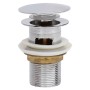 Desagüe de empuje función desbordamiento cromado 6,4x6,4x9,1 cm de , Grifos - Ref: Foro24-149055, Precio: 14,28 €, Descuento: %