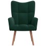 Sillón de relax de terciopelo verde oscuro en Sillones | Comprar online en Foru.es