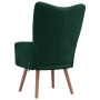 Sillón de relax de terciopelo verde oscuro en Sillones | Comprar online en Foru.es