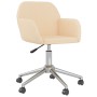 Silla de oficina giratoria tela color crema de , Sillas de oficina - Ref: Foro24-344725, Precio: 82,58 €, Descuento: %