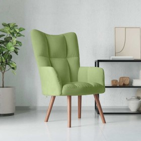 Sillón de relax de terciopelo verde claro en Sillones | Comprar online en Foru.es