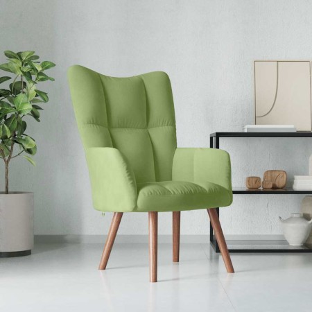 Sillón de relax de terciopelo verde claro en Sillones | Comprar online en Foru.es