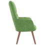 Sillón de relax de terciopelo verde claro en Sillones | Comprar online en Foru.es