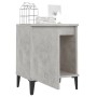 Mesita de noche con patas metal gris hormigón 40x30x50 cm de , Mesitas de noche - Ref: Foro24-805841, Precio: 33,96 €, Descue...
