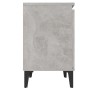 Mesita de noche con patas metal gris hormigón 40x30x50 cm de , Mesitas de noche - Ref: Foro24-805841, Precio: 33,96 €, Descue...