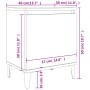 Mesita de noche con patas metal gris hormigón 40x30x50 cm de , Mesitas de noche - Ref: Foro24-805841, Precio: 33,96 €, Descue...