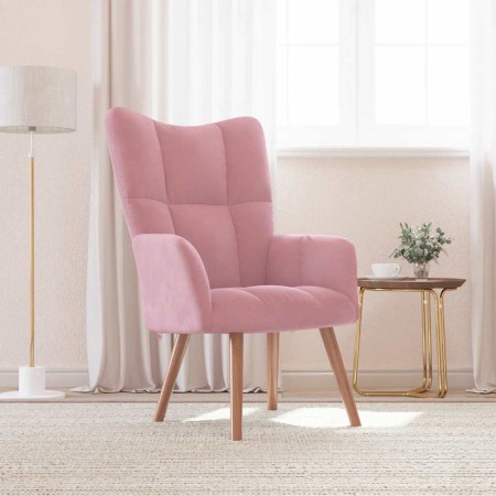 Sillón de relax de terciopelo rosa en Sillones | Comprar online en Foru.es