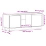 Mueble para TV de madera maciza de pino negro 110,5x35x44 cm | Foro24.es | Tu tienda online para hogar, jardín y más Foro24.es