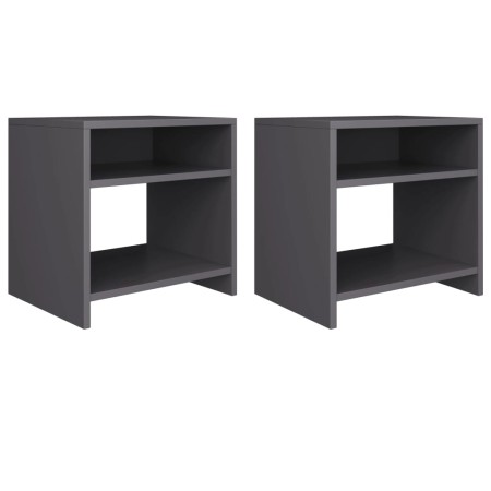 Mesitas de noche 2 uds madera contrachapada gris 40x30x40 cm | Foro24.es | Tu tienda online para hogar, jardín y más Foro24.es