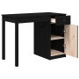 Escritorio de madera maciza de pino negro 100x50x75 cm de , Escritorios - Ref: Foro24-814633, Precio: 121,57 €, Descuento: -5%%