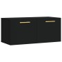 Armario de pared madera de ingeniería negro 80x36,5x35 cm de , Taquillas y armarios de almacenamiento - Ref: Foro24-830061, P...