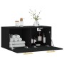 Armario de pared madera de ingeniería negro 80x36,5x35 cm de , Taquillas y armarios de almacenamiento - Ref: Foro24-830061, P...