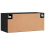 Armario de pared madera de ingeniería negro 80x36,5x35 cm de , Taquillas y armarios de almacenamiento - Ref: Foro24-830061, P...