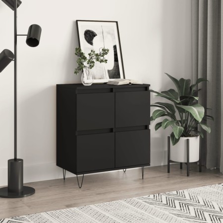 Aparador de madera contrachapada negro 60x35x70 cm de , Aparadores - Ref: Foro24-831213, Precio: 67,99 €, Descuento: %