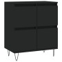 Aparador de madera contrachapada negro 60x35x70 cm de , Aparadores - Ref: Foro24-831213, Precio: 67,99 €, Descuento: %