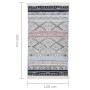 Alfombra de algodón rosa y aguamarina 120x180 cm de , Alfombras - Ref: Foro24-340102, Precio: 32,48 €, Descuento: -5%%
