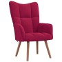 Sillón de relax de terciopelo rojo vino tinto en Sillones | Comprar online en Foru.es