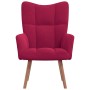 Sillón de relax de terciopelo rojo vino tinto en Sillones | Comprar online en Foru.es