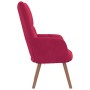 Sillón de relax de terciopelo rojo vino tinto en Sillones | Comprar online en Foru.es