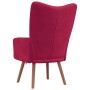 Sillón de relax de terciopelo rojo vino tinto en Sillones | Comprar online en Foru.es
