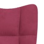 Sillón de relax de terciopelo rojo vino tinto en Sillones | Comprar online en Foru.es