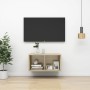 Mueble de pared para TV madera contrachapada roble 37x37x72 cm de , Muebles TV - Ref: Foro24-805474, Precio: 37,49 €, Descuen...