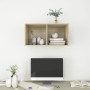 Mueble de pared para TV madera contrachapada roble 37x37x72 cm de , Muebles TV - Ref: Foro24-805474, Precio: 37,49 €, Descuen...