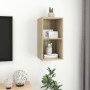 Mueble de pared para TV madera contrachapada roble 37x37x72 cm de , Muebles TV - Ref: Foro24-805474, Precio: 37,49 €, Descuen...
