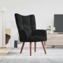 Sillón de relax de terciopelo negro en Sillones | Comprar online en Foru.es