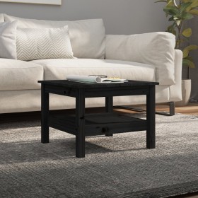 Mesa de centro de madera maciza de pino negro 55x55x40 cm de , Mesas de centro - Ref: Foro24-814273, Precio: 64,89 €, Descuen...