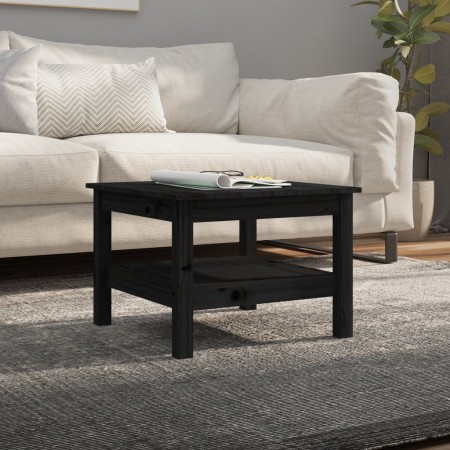 Mesa de centro de madera maciza de pino negro 55x55x40 cm de , Mesas de centro - Ref: Foro24-814273, Precio: 64,89 €, Descuen...
